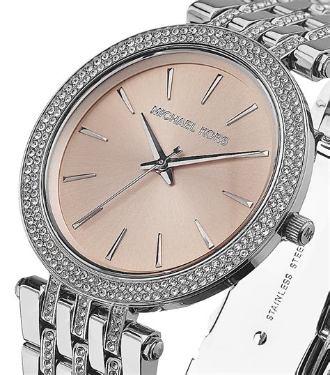 michael kors watches darci three hand stainless steel watch|Michael Kors darci watch silver.